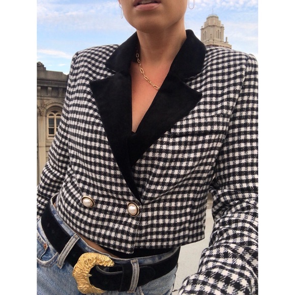 Last 1✨Dara Houndstooth Cropped Jacket - Picture 5 of 8
